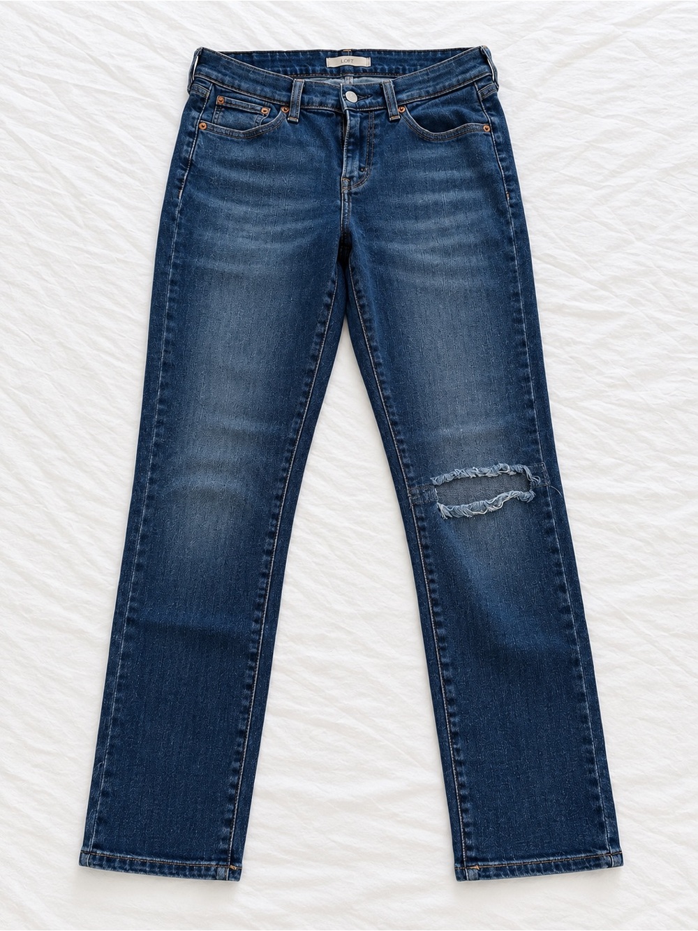 Levi's Indigo Boyfriend Distressed Jeans